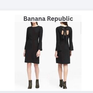 Banana Republic Black Bow Backless Dress